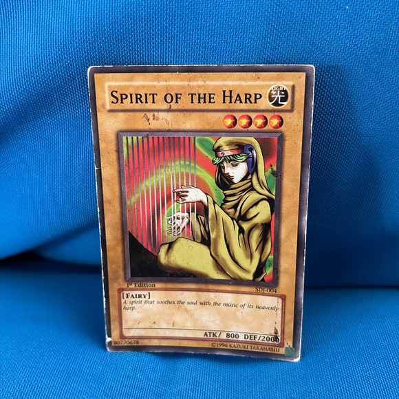 Yu-Gi-Oh Card Spirit of the Harp Card Light Monster 1st Edition 1996 - Picture 3 of 4